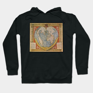 Antique Heart Shaped Map by Oronce Fine of the Dauphine, 1534 Hoodie